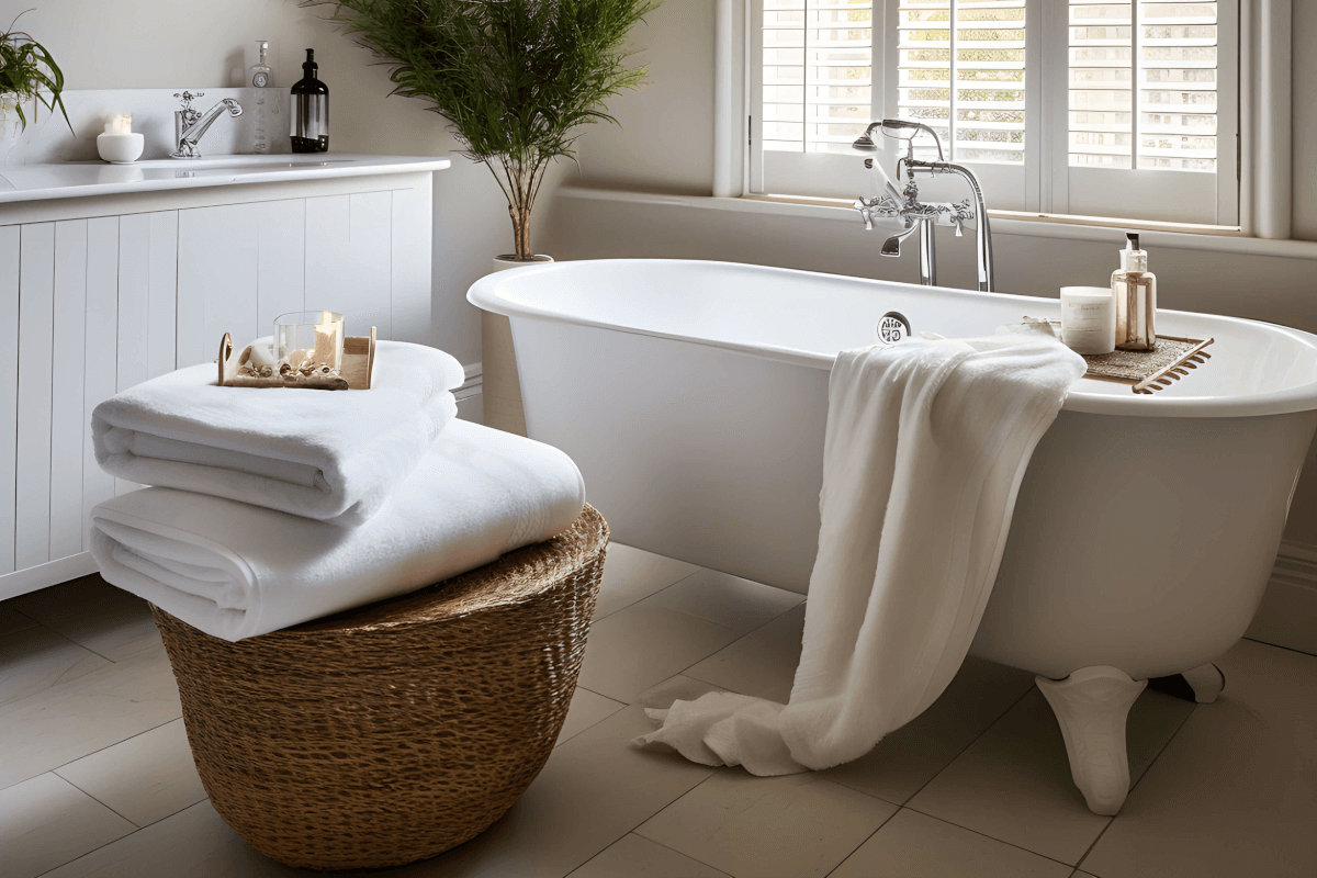 Freestanding bath décor ideas