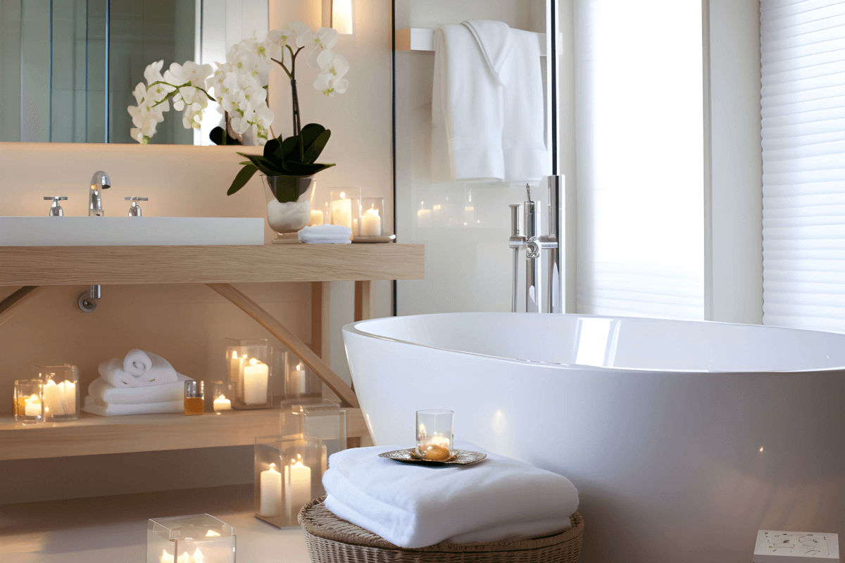Home spa bathroom décor ideas