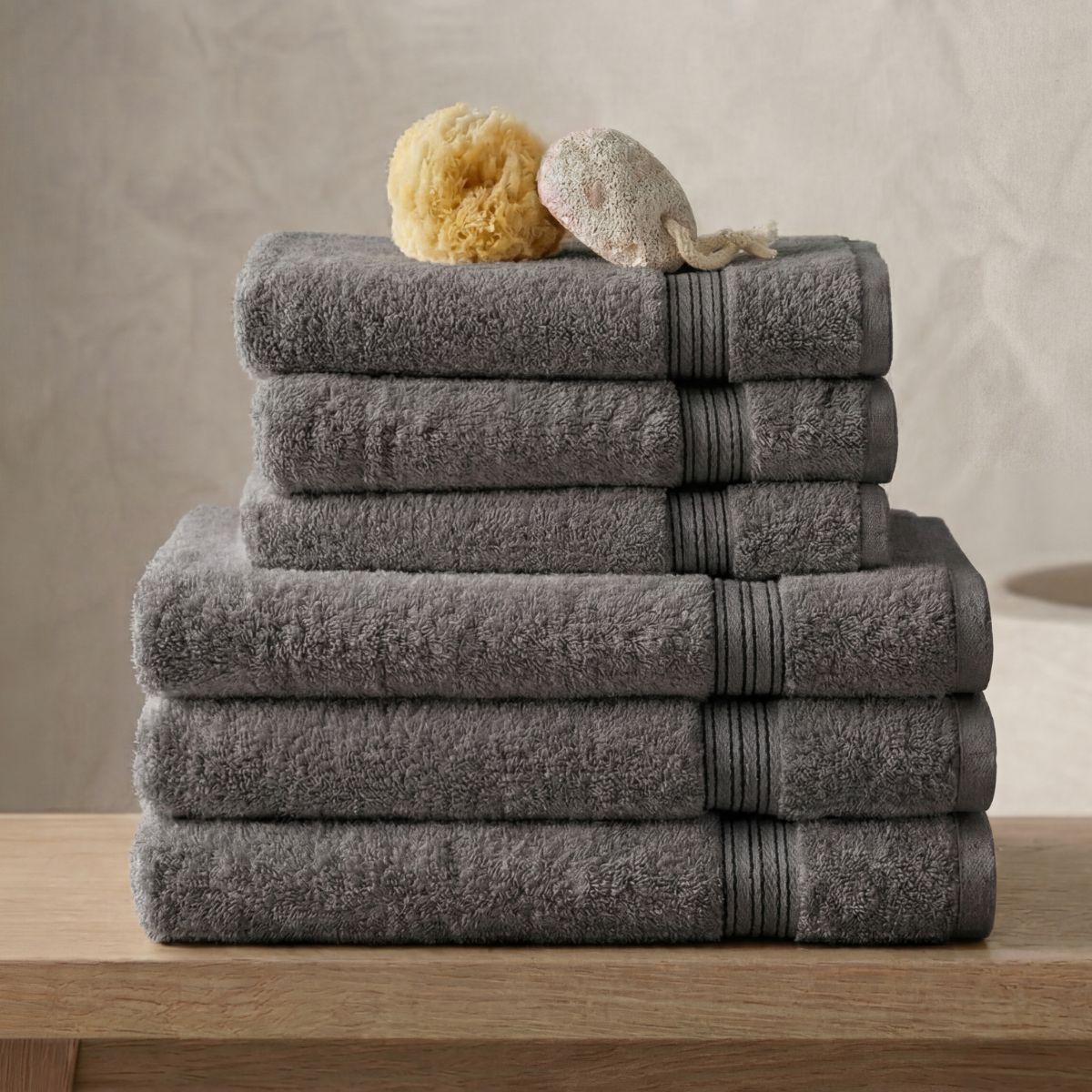 Luxury Egyptian Cotton 6 Piece Towel Set