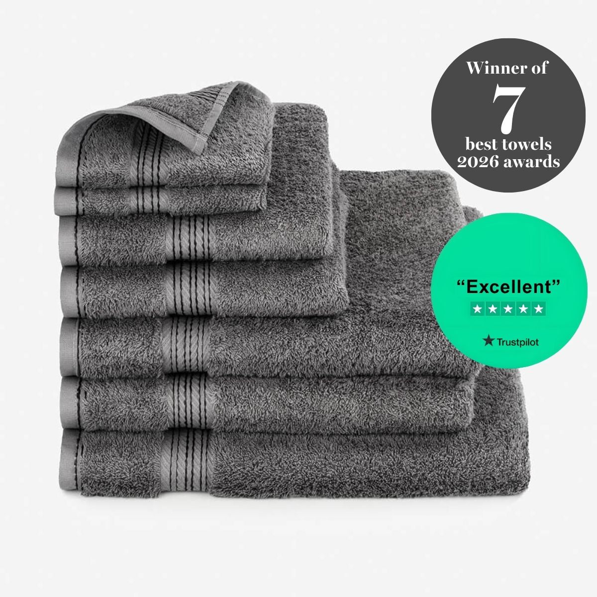 Egyptian Cotton 7 Piece Luxury Bath Towel Set