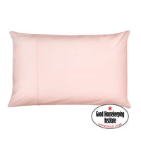 Egyptian Cotton 500 Thread Count Sateen Luxury Pillowcase, Pink - Hampton & Astley
