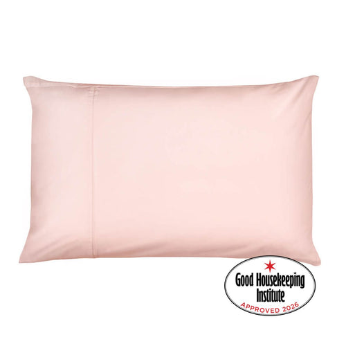 Egyptian Cotton 500 Thread Count Sateen Luxury Pillowcase, Pink - Hampton & Astley