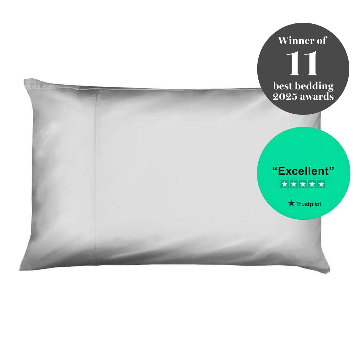 Egyptian Cotton 500 Thread Count Standard Pillowcase, Set of Two
