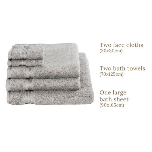 Luxury Egyptian Cotton 5 Piece Towel Set