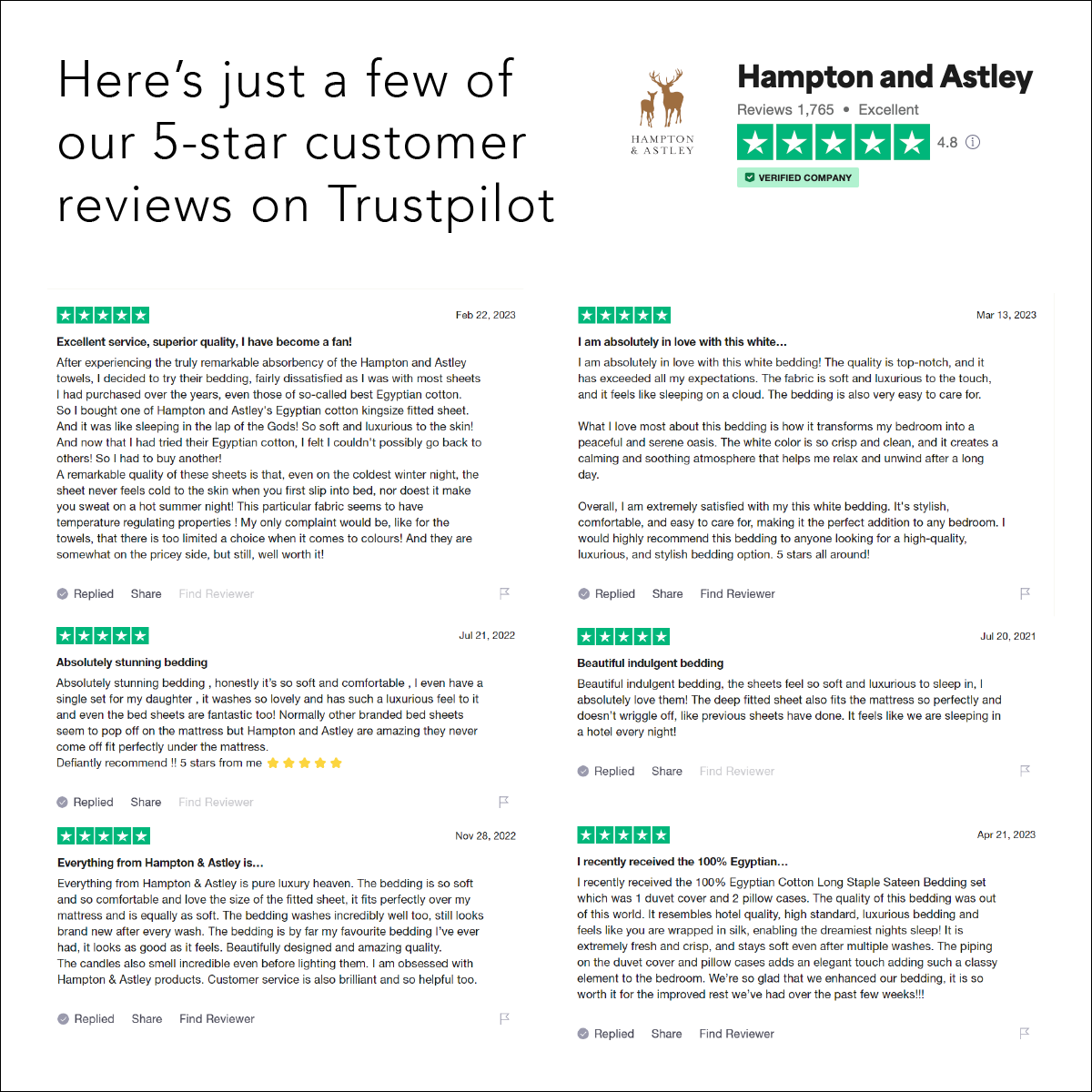 Excellent Trust Pilot Reviews