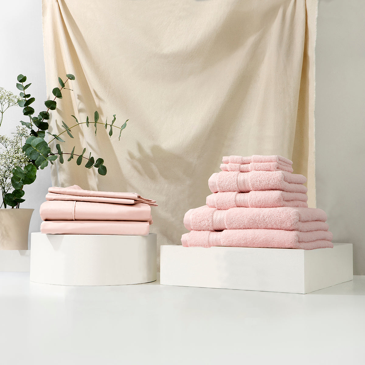Complete Bed and Bath Bundle, Subtle Grey