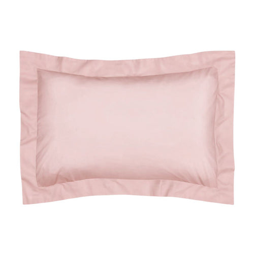 Egyptian Cotton 300 Thread Count Sateen Luxury Oxford Pillowcase, Set of Two, Pink - Hampton & Astley