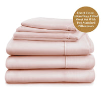 300 thread count Egyptian Cotton sateen duvet cover, fitted sheet and two pillowcases