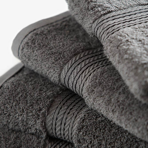 Our dark grey hand towels make your bathroom feel like a spa.