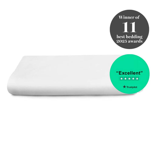 Egyptian Cotton 500 Thread Count Sateen Luxury Sheet, Pure White