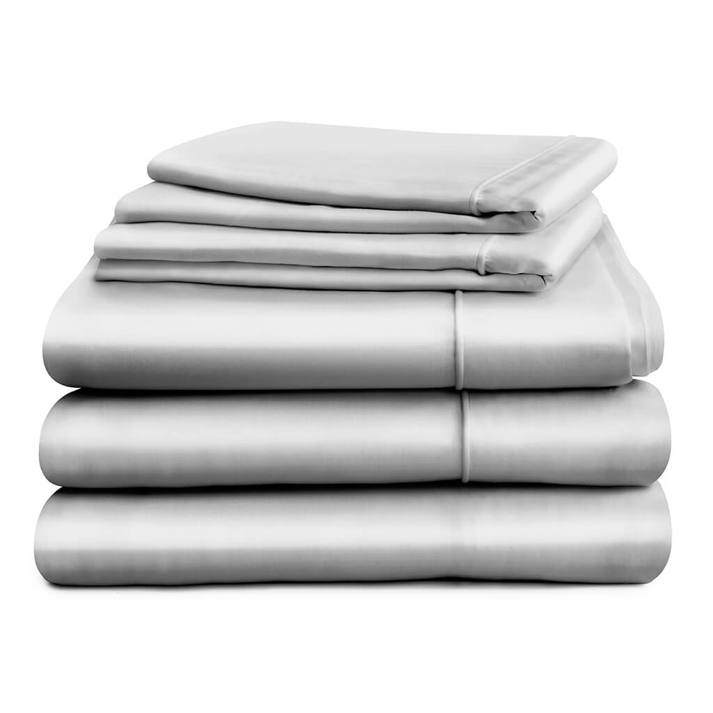 Luxury 500 thread count Egyptian Cotton sateen duvet cover, fitted sheet and two pillowcases