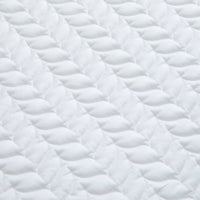 Luxury Cotton Quilted Bed Throw in Pure White