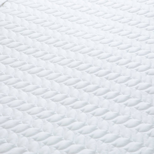 Luxury Cotton Quilted Bed Throw in Pure White