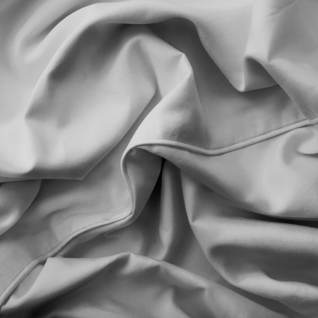Egyptian Cotton 300 Thread Count Sateen Luxury Duvet Cover, Subtle Grey - Hampton & Astley
