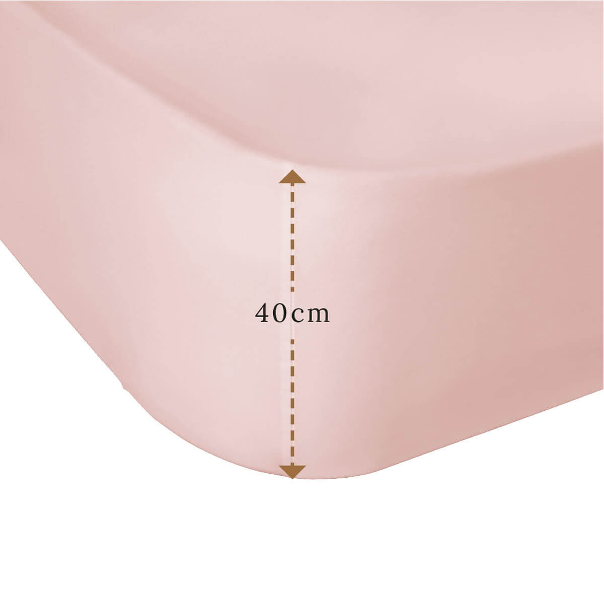 Egyptian Cotton 300 Thread Count Sateen Luxury Extra Deep 40cm Fitted Sheet, Pink - Hampton & Astley