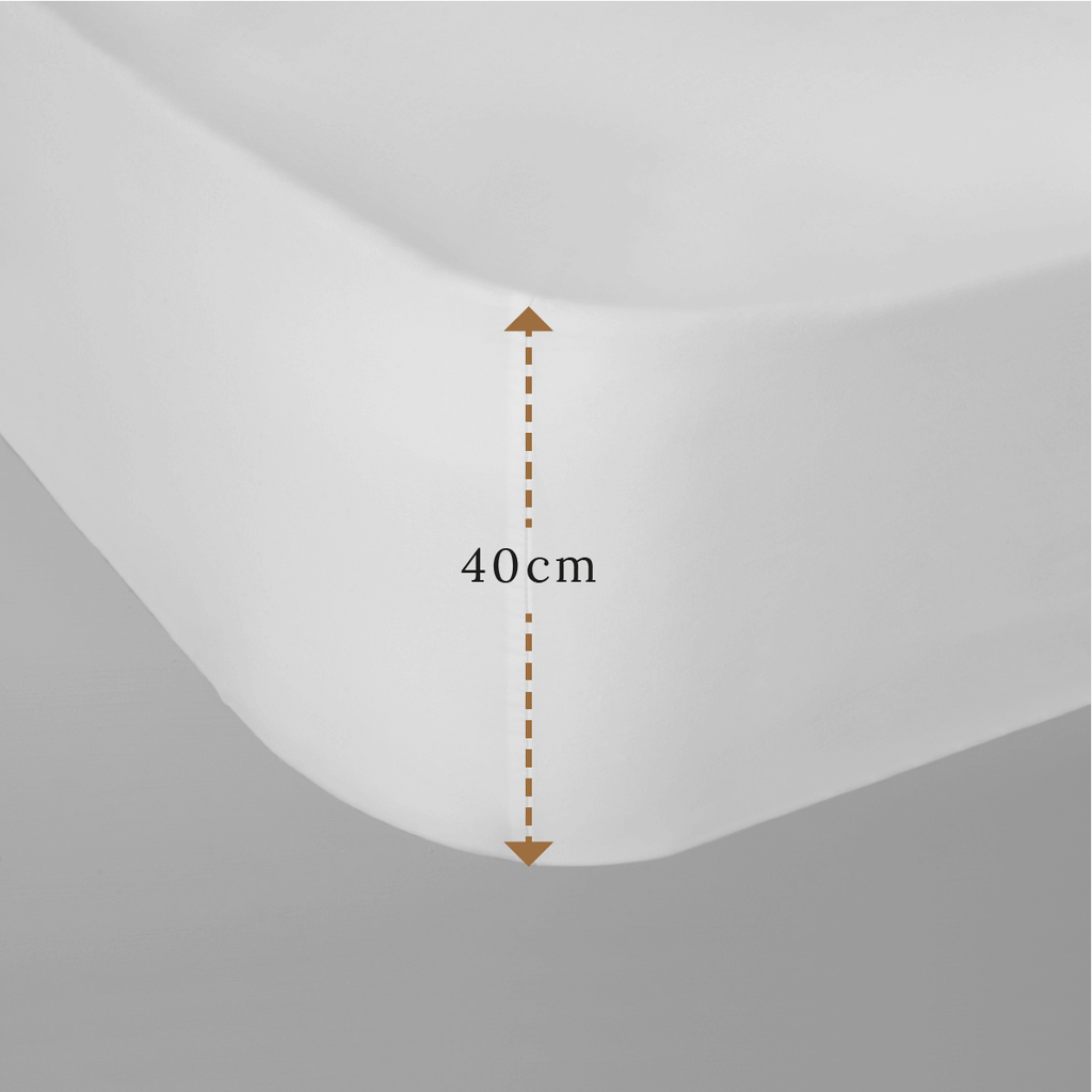 Luxury 300 thread count Egyptian Cotton sateen 40cm deep fitted sheet