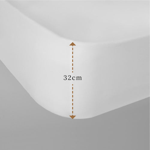 Luxury 500 thread count Egyptian Cotton sateen 32cm deep fitted sheet
