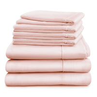 Luxury 500 thread count Egyptian Cotton sateen duvet cover, fitted sheet and four pillowcases