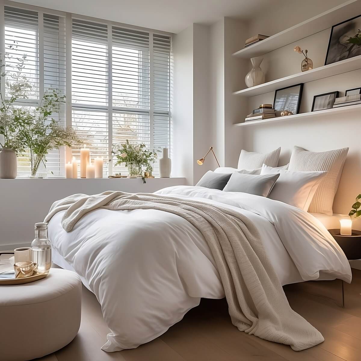Egyptian Cotton 500 Thread Count Sateen Luxury Duvet Cover and Two FREE Standard Pillowcases, Pure White