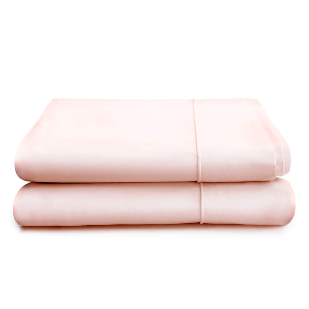 Egyptian Cotton 500 Thread Count Sateen Luxury Duvet Cover, Pink - Hampton & Astley