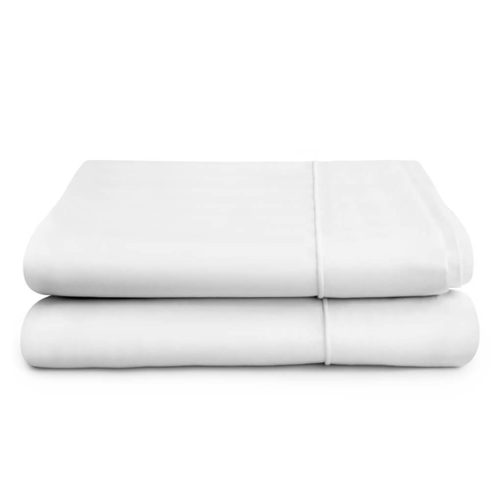 Egyptian Cotton 500 Thread Count Sateen Luxury Duvet Cover, Pure White - Hampton & Astley