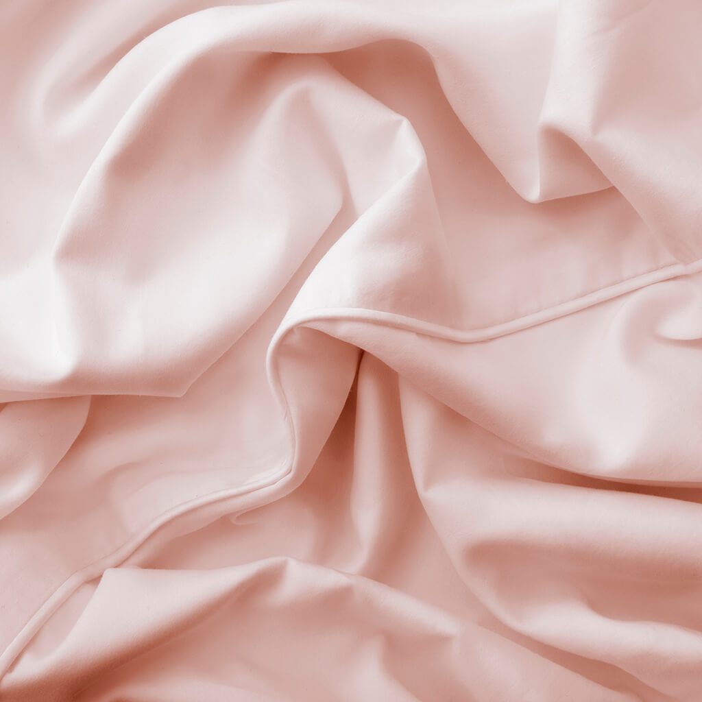 Egyptian Cotton 500 Thread Count Sateen Luxury Duvet Cover, Set of Two, Pink - Hampton & Astley