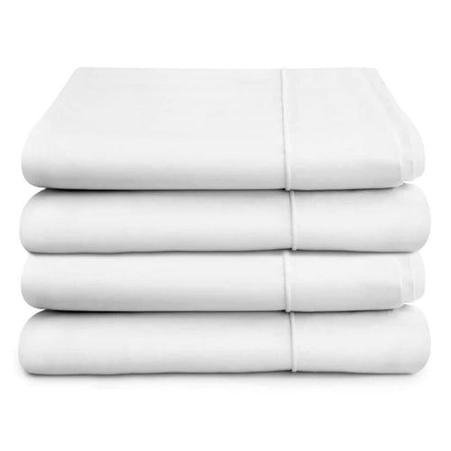 Egyptian Cotton 500 Thread Count Sateen Luxury Duvet Cover, Set of Two, Pure White - Hampton & Astley