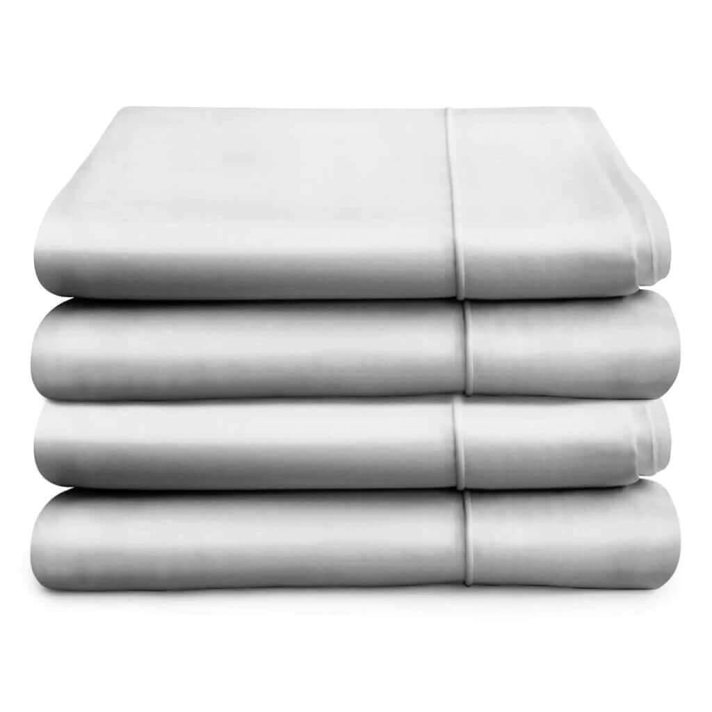 Egyptian Cotton 500 Thread Count Sateen Luxury Duvet Cover, Set of Two, Subtle Grey - Hampton & Astley