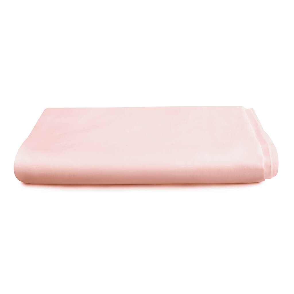 Egyptian Cotton 500 Thread Count Sateen Luxury Extra Deep 40cm Fitted Sheet, Pink - Hampton & Astley