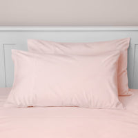 Egyptian Cotton 500 Thread Count Sateen Luxury Pillowcase, Pink - Hampton & Astley