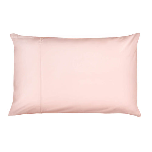 Egyptian Cotton 500 Thread Count Sateen Luxury Pillowcase, Pink - Hampton & Astley