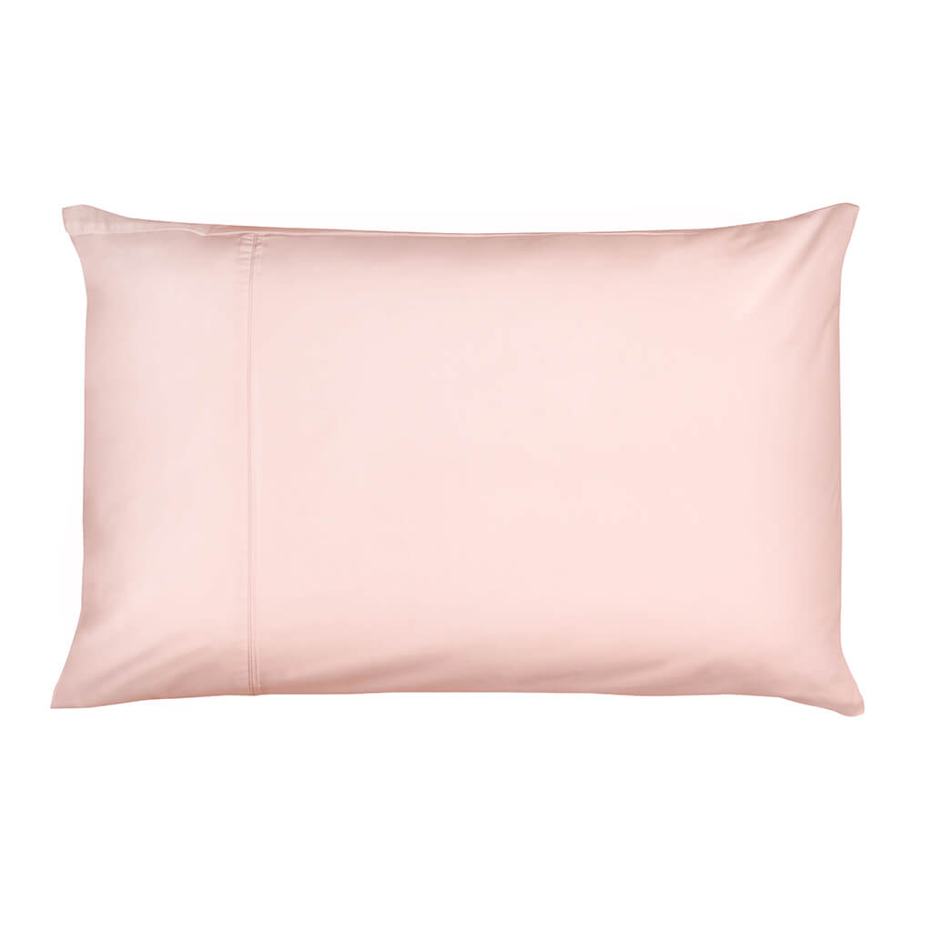 Egyptian Cotton 500 Thread Count Sateen Luxury Standard Pillowcase, Set of Two, Pink - Hampton & Astley
