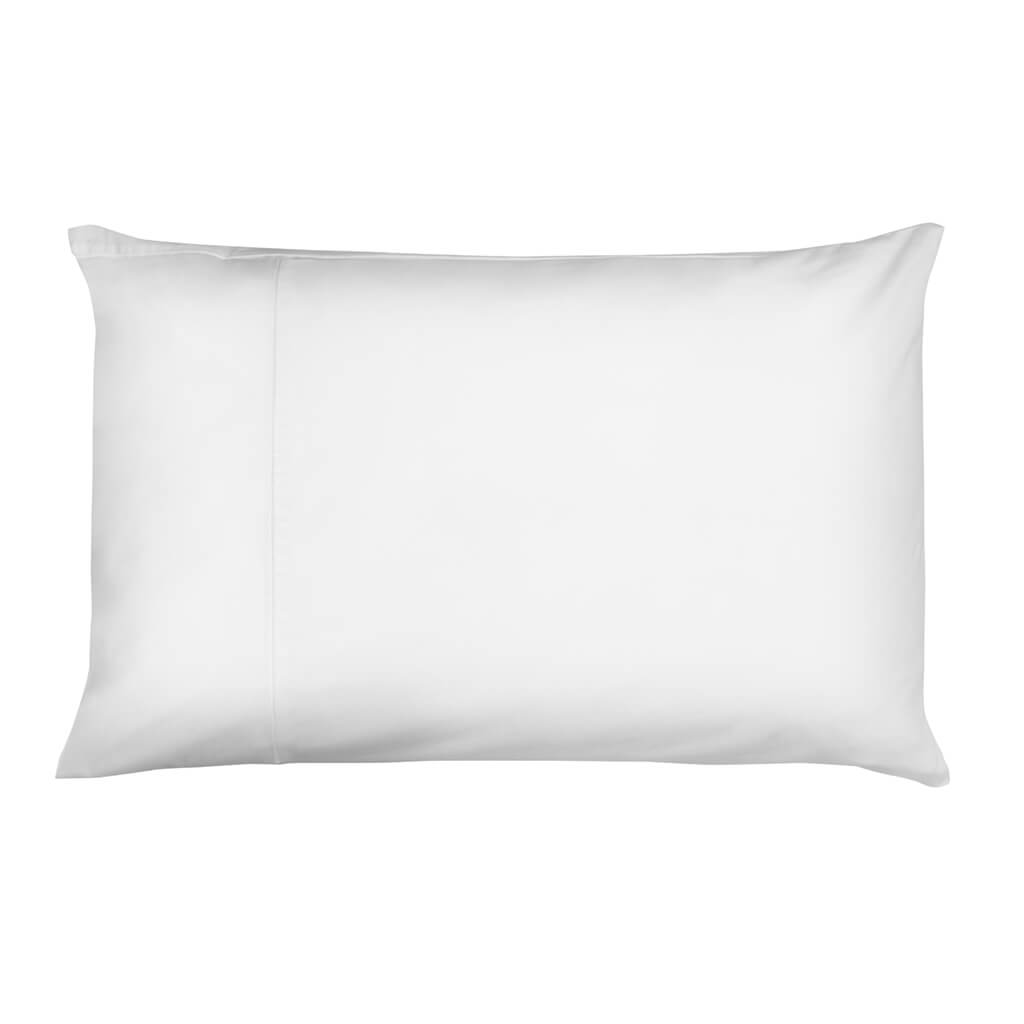 Egyptian Cotton 500 Thread Count Sateen Luxury Standard Pillowcase, Set of Two, Pure White - Hampton & Astley