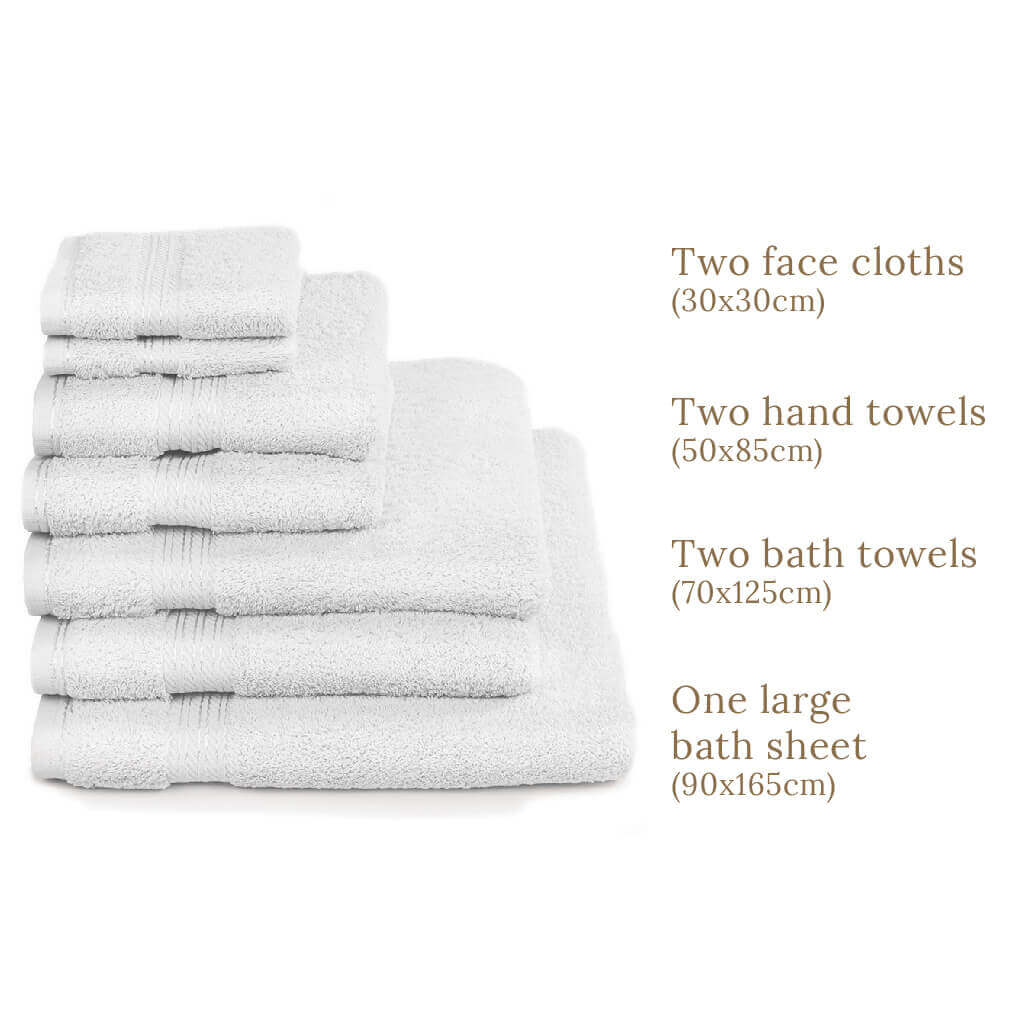 Luxury Egyptian Cotton 7 Piece Towel Set