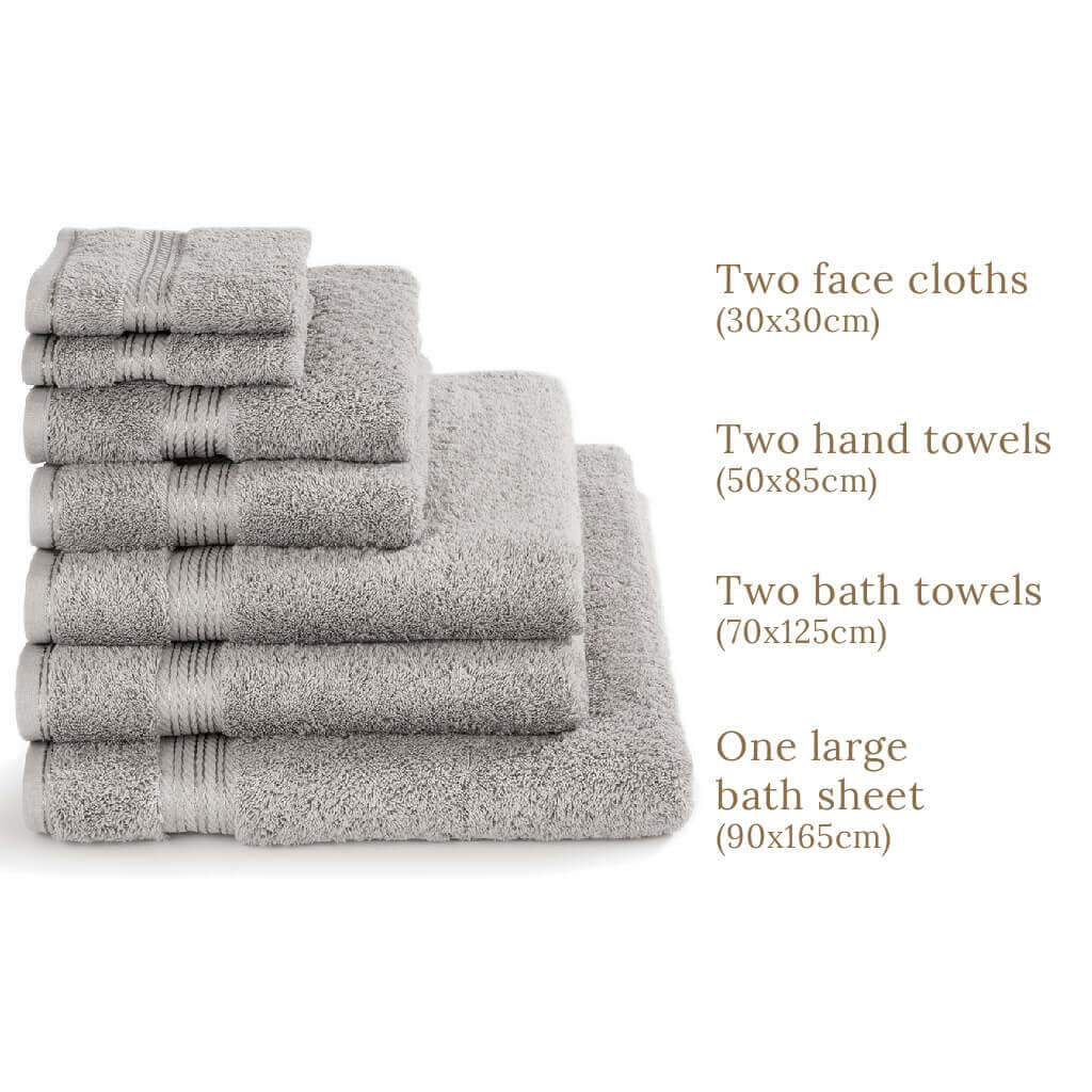 Luxury Egyptian Cotton 7 Piece Towel Set