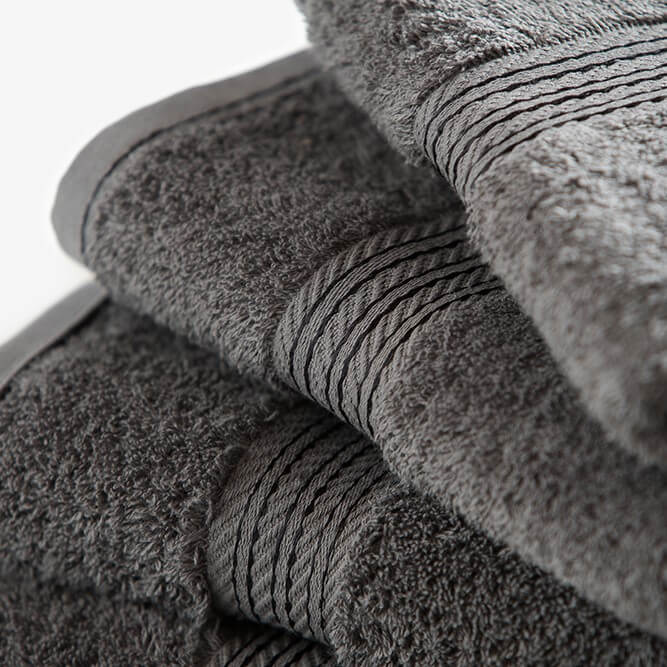 Egyptian Cotton Luxury Bath Sheet 90 x 165cm - Charcoal Dark Grey - Hampton & Astley