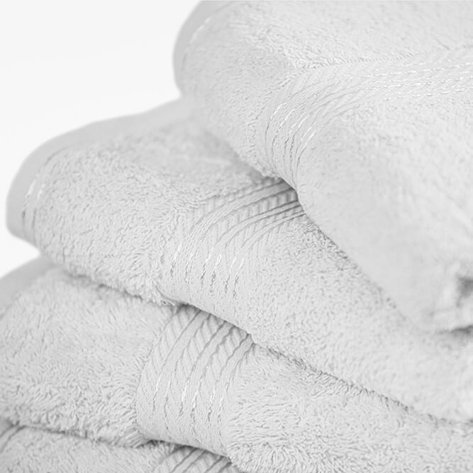 Egyptian Cotton Luxury Bath Sheet, Set of Three, 90 x 165cm - Pure White - Hampton & Astley