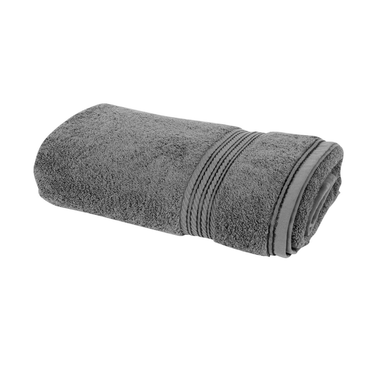 Egyptian Cotton Luxury Bath Towel 70 x 125cm - Charcoal Dark Grey - Hampton & Astley