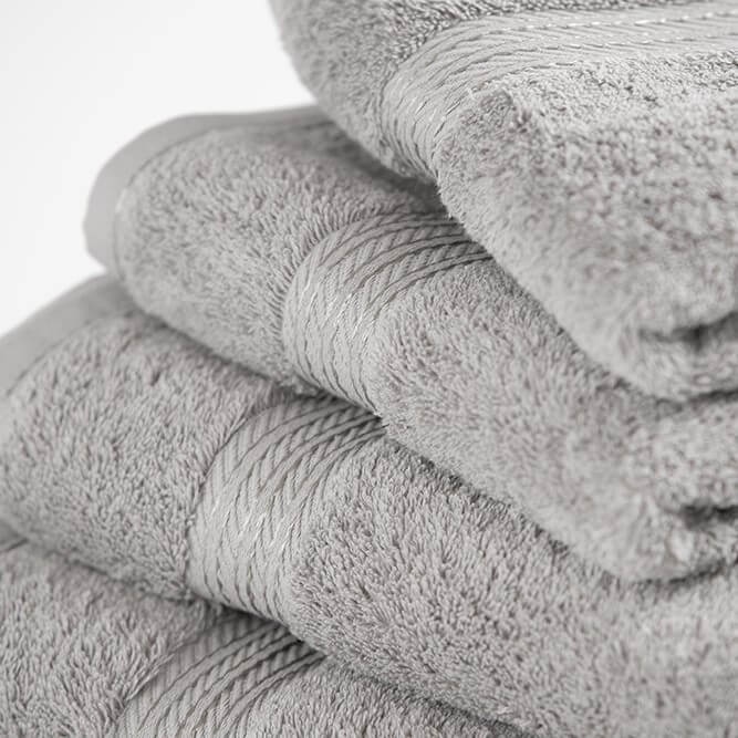 Egyptian Cotton Luxury Bath Towel, Set of Two, 70 x 125cm - Subtle Grey - Hampton & Astley