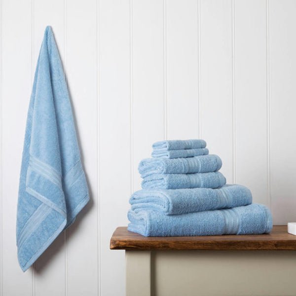 Hampton and Astley 100% Egyptian Cotton 7 Piece Luxury Bath Towel Set, Cobalt Blue - Hampton & Astley