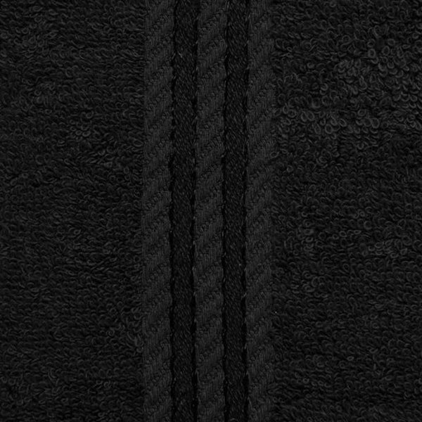 Hampton and Astley 100% Egyptian Cotton 7 Piece Luxury Bath Towel Set, Midnight Black - Hampton & Astley