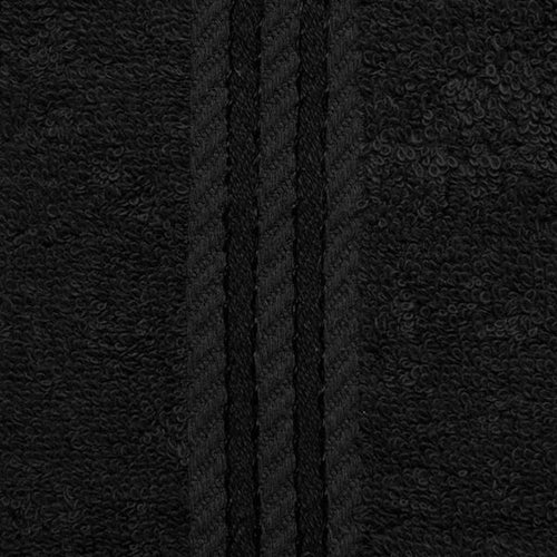 Hampton and Astley 100% Egyptian Cotton 7 Piece Luxury Bath Towel Set, Midnight Black - Hampton & Astley