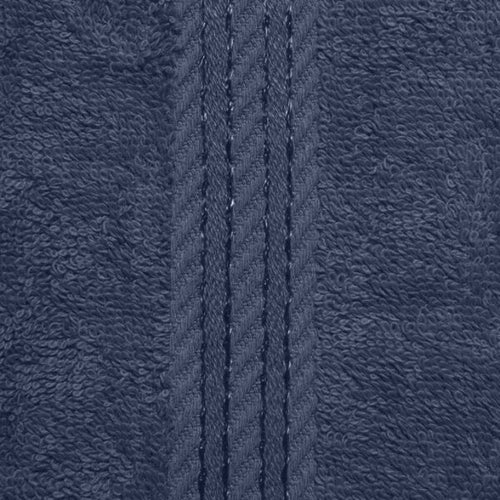 Hampton and Astley 100% Egyptian Cotton 7 Piece Luxury Bath Towel Set, Navy - Hampton & Astley