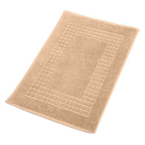 Hampton and Astley 100% Egyptian Cotton Luxury Bath Mat, Caramel Latte - Hampton & Astley