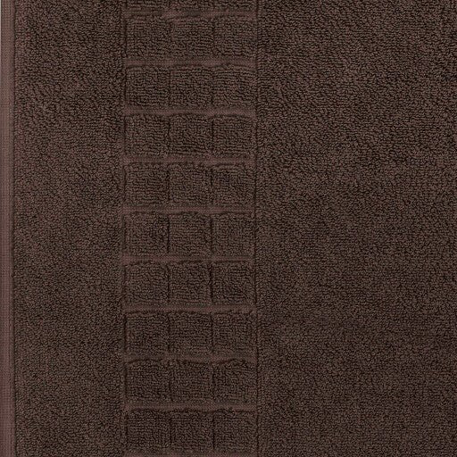 Hampton and Astley 100% Egyptian Cotton Luxury Bath Mat, Chocolate - Hampton & Astley