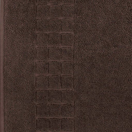 Hampton and Astley 100% Egyptian Cotton Luxury Bath Mat, Chocolate - Hampton & Astley