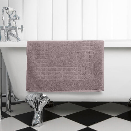 Hampton and Astley 100% Egyptian Cotton Luxury Bath Mat, Lavender - Hampton & Astley