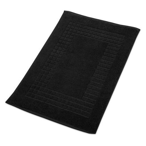 Hampton and Astley 100% Egyptian Cotton Luxury Bath Mat, Midnight Black - Hampton & Astley