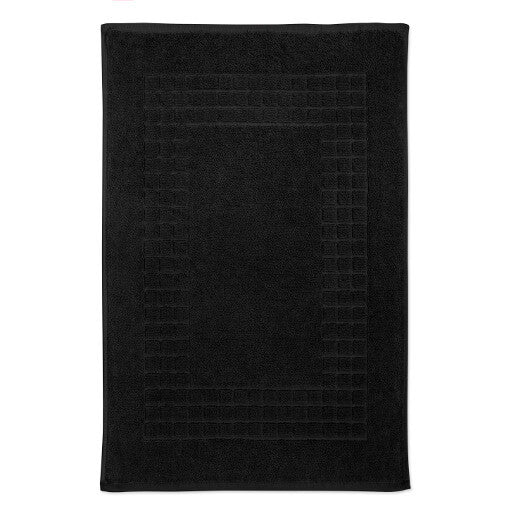 Hampton and Astley 100% Egyptian Cotton Luxury Bath Mat, Midnight Black - Hampton & Astley