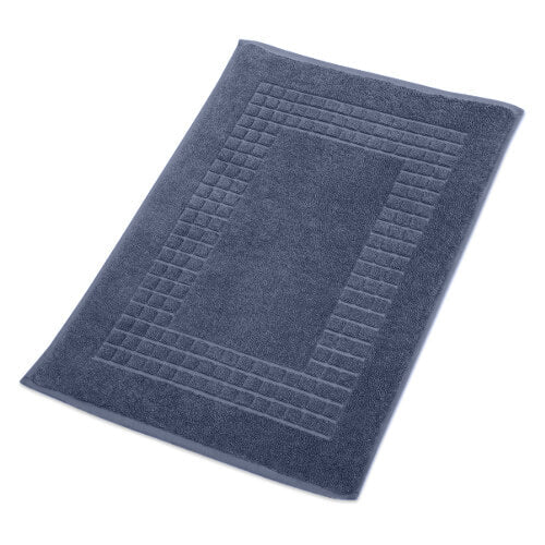 Hampton and Astley 100% Egyptian Cotton Luxury Bath Mat, Navy - Hampton & Astley